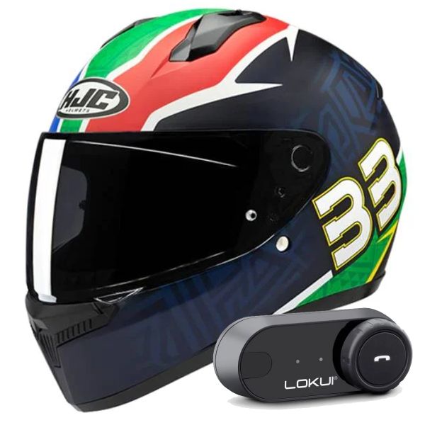 Integrale HJC C10 Brad Binder 33 + Kit Bluetooth Lokui K30