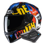 Casque Integrale HJC C10 Fop MC23 + Kit Bluetooth BT Mini