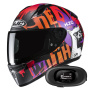 Casque Integrale HJC C10 Fop MC7SF + Kit bluetooth 5R Lite