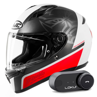 Integrale HJC C10 FQ20 Fabio Quartararo + Kit Bluetooth Lokui K30