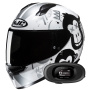 Casque Integrale HJC C10 Geti MC10 + Kit bluetooth 5R Lite Solo