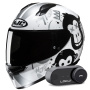 Casque Integrale HJC C10 Geti MC10 + Kit Bluetooth Lokui K30