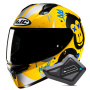 Casque Integrale HJC C10 Geti MC3SF + Kit Bluetooth BT Mini