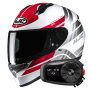 Casque Integrale HJC C10 Hiper MC1 + Kit Bluetooth 5S Solo