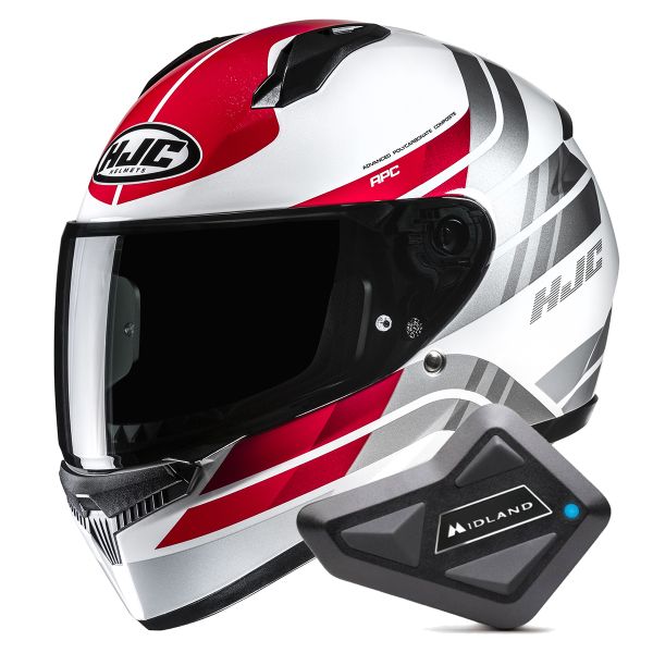 Integrale HJC C10 Hiper MC1 + Kit Bluetooth BT Mini Integrale HJC C10 Hiper MC1 + Kit Bluetooth BT Mini