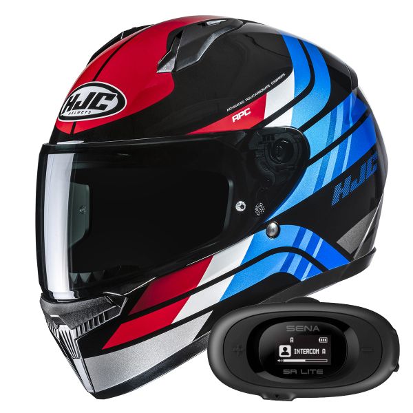 Integrale HJC C10 Hiper MC21 + Kit bluetooth 5R Lite Solo Integrale HJC C10 Hiper MC21 + Kit bluetooth 5R Lite Solo