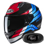 Casque Integrale HJC C10 Hiper MC21 + Kit bluetooth 5R Lite Solo