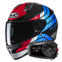 Casque Integrale HJC C10 Hiper MC21 + Kit Bluetooth 5S Solo