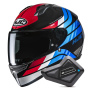 Casque Integrale HJC C10 Hiper MC21 + Kit Bluetooth BT Mini