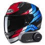 Casque Integrale HJC C10 Hiper MC21 + Kit Bluetooth Lokui K30