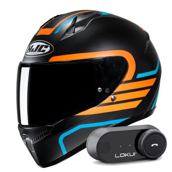 Integrale HJC C10 Lito MC27SF + Kit Bluetooth Lokui K30