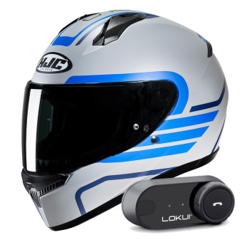 Integrale HJC C10 Lito MC2SF + Kit Bluetooth Lokui K30