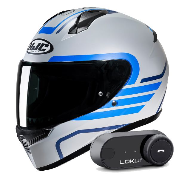 Integrale HJC C10 Lito MC2SF + Kit Bluetooth Lokui K30