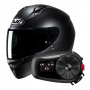 Casque Integrale HJC C10 Semi Flat Black + Kit Bluetooth 5S