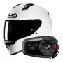 Casque Integrale HJC C10 White + Kit Bluetooth 5S