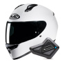 Casque Integrale HJC C10 White + Kit Bluetooth BT Mini