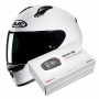 Casque Integrale HJC C10 White + Kit Bluetooth SMH5 Solo