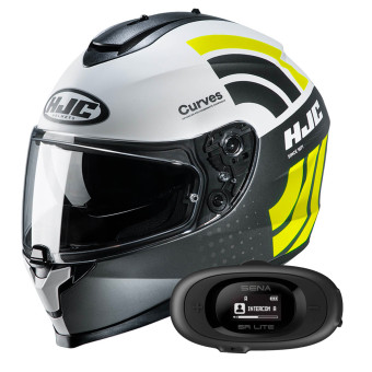 Integrale HJC C70 Curves MC4HSF + Kit bluetooth 5R Lite