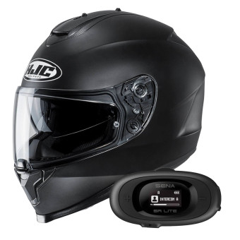 Integrale HJC C70 Semi Flat Black + Kit bluetooth 5R Lite