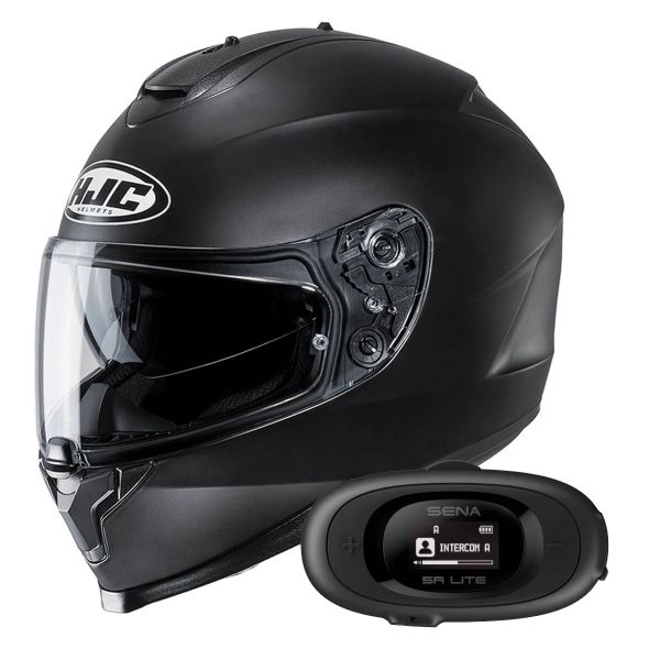 Integrale HJC C70 Semi Flat Black + Kit bluetooth 5R Lite