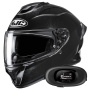Casque Integrale HJC C71 Metal Black + Kit bluetooth 5R Lite Solo