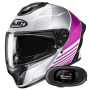 Casque Integrale HJC C71 Morix MC8 + Kit bluetooth 5R Lite Solo