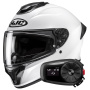 Casque Integrale HJC C71 Pearl White + Kit Bluetooth 5S Solo