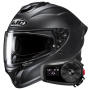 Casque Integrale HJC C71 Semi Flat Black + Kit Bluetooth 5S Solo