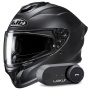 Casque Integrale HJC C71 Semi Flat Black + Kit Bluetooth Lokui K30