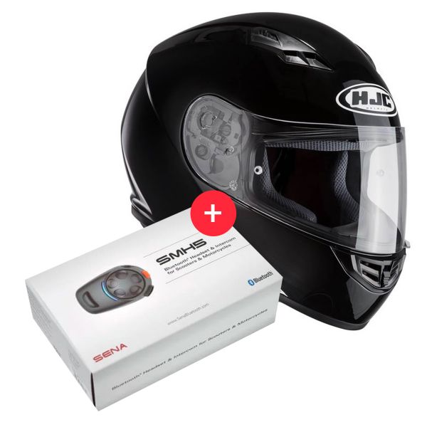 Integrale HJC CS-15 Black + Kit Bluetooth SMH5