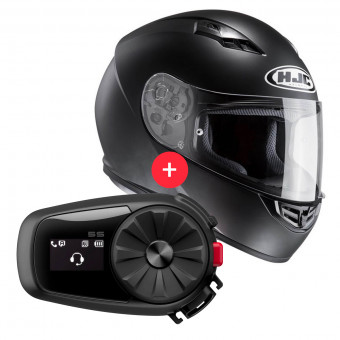 Integrale HJC CS-15 Semi Mat Black + Kit Bluetooth 5S