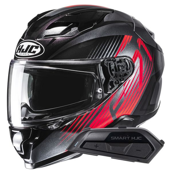 Integrale HJC F71 Catos MC1 + Kit Bluetooth Smart 21B Flat Black