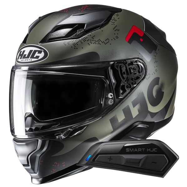 Integrale HJC F71 Faco MC1SF + Kit Bluetooth Smart 11B