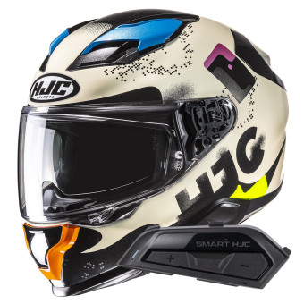 Casque Integrale HJC F71 Faco MC28 + Kit Bluetooth Smart 21B Flat Black Casque Integrale HJC F71 Faco MC28 + Kit Bluetooth Smart 21B Flat Black