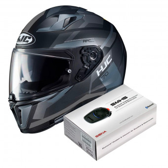 Integrale HJC i70 Elim MC5SF + Kit Bluetooth Sena SMH5 Solo