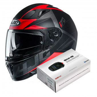 Integrale HJC I70 Eluma MC1SF + Kit Bluetooth Sena SMH5 Solo