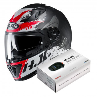Integrale HJC i70 Rias MC1SF + Kit Bluetooth Sena SMH5 Solo