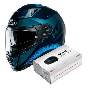 Integrale HJC I70 Tas MC2 + Kit Bluetooth Sena SMH5 Solo