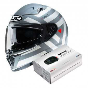 Integrale HJC i70 Watu MC1 + Kit Bluetooth Sena SMH5 Solo