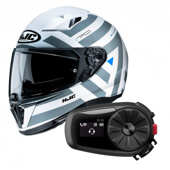Integrale HJC i70 Watu MC10 + Kit Bluetooth Sena 5S Solo