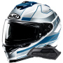 Casque Integrale HJC i71 Iorix MC2 + Kit Bluetooth Smart 21B