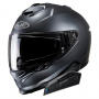 Casque Integrale HJC i71 Semi Flat Anthracite + Kit Bluetooth Smart 21B