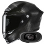 Casque Integrale HJC RPHA 1 V2 Carbon Black + Kit bluetooth 5R Lite