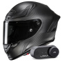 Casque Integrale HJC RPHA 1 V2 Carbon Matte Black + Kit Bluetooth Lokui K30