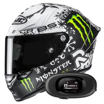 Integrale HJC RPHA 1 V2 Carbon Snow Diablo MC10SF + Kit bluetooth 5R Lite