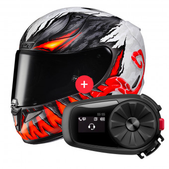Integrale HJC RPHA 11 Anti Venom Marvel MC1SF + Kit Bluetooth 5S