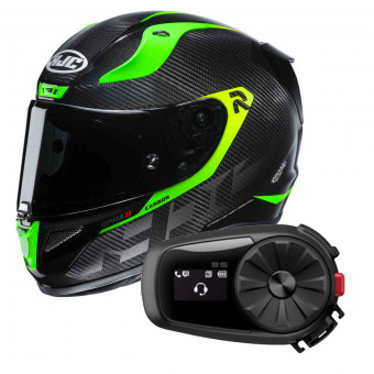 Integrale HJC RPHA 11 Carbon Bleer MC4H + Kit Bluetooth Sena 5S Solo