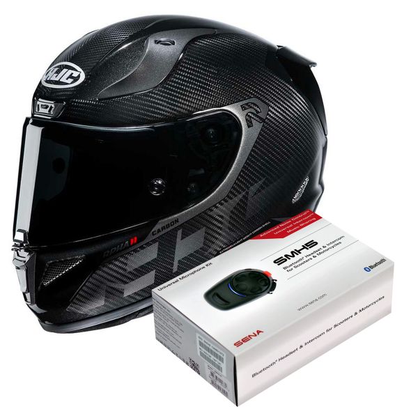 Pack Casco Moto + Kit Bluetooth : HJC RPHA 11 Carbon Bleer MC5 + Kit  Bluetooth SMH5 Solo | iCasque.it