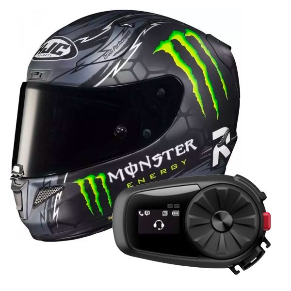 Integrale HJC RPHA 11 Crutchlow Replica Black MC5SF + Kit Bluetooth Sena 5S Solo