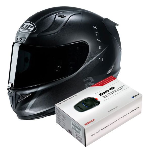 Pack Casco Moto + Kit Bluetooth : HJC RPHA 11 Jarban MC5SF + Kit Bluetooth  SMH5 Solo | iCasque.it